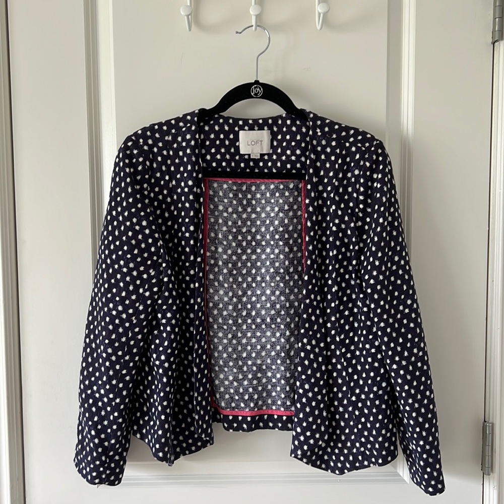 Loft Blue 3/4 Sleeve Blazer